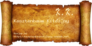 Kesztenbaum Kilény névjegykártya